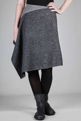 knee length skirt in wool and polyester cloth  - 121