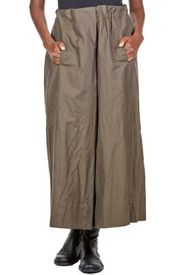 long and wide skirt-pants in cotton satin  - 371