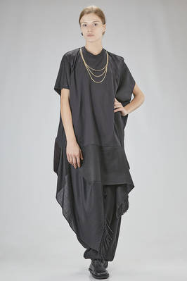 asymmetric long and wide 'sculpture' tunic cape in cotton, wool, silk, polyester, acrylic, and cupro  - 74