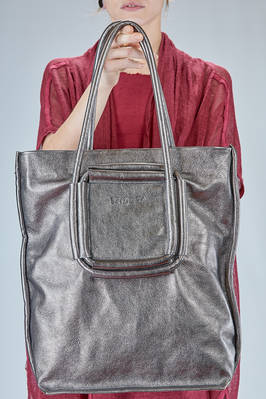 Big SQ BAG bag in metallic cowhide leather  - 51