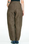 wide trousers in viscose, linen, polyamide, silk and cotton suede effect knit - BOBOUTIC 