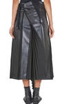 long multi-layered 'sculpture' skirt in polyurethane imitation leather and polyester plissé - JUNYA WATANABE 