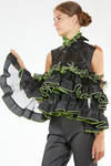 'sculpture' top / vest in polyester organza on polyester mesh - NOIR KEI NINOMIYA 