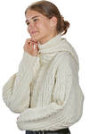 maglia corta e ampia in maglia a trecce e altre lavorazioni di lana - NOIR KEI NINOMIYA 