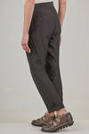slim fit trousers in washed textured linen - FORME D' EXPRESSION 