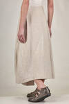 wide long skirt in washed flamed linen - FORME D' EXPRESSION 