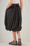 wide knee-length skirt in washed cotton muslin - FORME D' EXPRESSION 