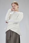 abstract 'sculpture' sweater in merino wool, beech, and silk nuno-felt - AGOSTINA ZWILLING 