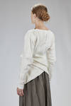abstract 'sculpture' sweater in merino wool, beech, and silk nuno-felt - AGOSTINA ZWILLING 