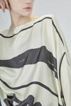 long and wide shirt in printed silk twill - DANIELA GREGIS 