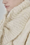 long and irregular shawl in alpaca knit worked with knitting needles - DANIELA GREGIS 
