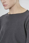 hip-length, relaxed fit, cotton, wool, and elastane blend sweater - ATELIER SUPPAN 