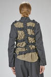 hip-length 'abstract' jacket in wool gabardine lined with cupro - COMME des GARÇONS - COMME des GARÇONS 