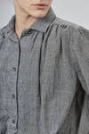 long and wide shirt in washed Prince of Wales virgin wool - FORME D' EXPRESSION 