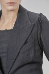 giacca corta e sfiancata in garza bollita di lana vergine - MARC LE BIHAN 