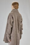 cardigan lungo e ampio in maglia a rete di lana cotta e poliammide - MARC LE BIHAN 