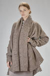 cardigan lungo e ampio in maglia a rete di lana cotta e poliammide - MARC LE BIHAN 