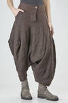 pantalone tipo saharouel ampio in maglia di lana bollita e tinta a mano - CHIAHUNG SU 