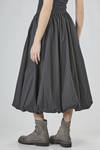 long and wide skirt in washed and doubled polyester canvas - DAWEI 