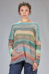 maglia lunga e ampia in lino e cotone multicolor - DANIELA GREGIS 
