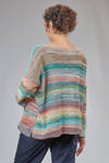 maglia lunga e ampia in lino e cotone multicolor - DANIELA GREGIS 