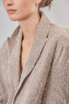 long overcoat in soft and shiny cotton, silk, linen and cashmere jersey - BOBOUTIC 
