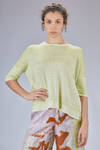 short sleeve t-shirt in light linen and polyamide jersey - F-CASHMERE by FISSORE 