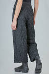 wide trousers in soft polyester froissé - SHU MORIYAMA 