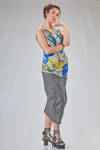 long and lean tank top in light and printed jersey - RUNDHOLZ 