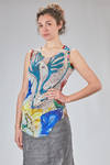 long and lean tank top in light and printed jersey - RUNDHOLZ 
