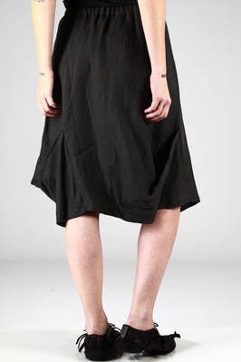 SHU MORIYAMA - Under-The-Knee Skirt In Heavy Linen Canvas :: Ivo Milan