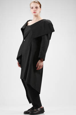 YOHJI YAMAMOTO - Long And Asymmetric Jacket In Cotton And Linen Cloth ...
