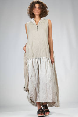 DANIELA GREGIS - Long And Wide Dress Made Of A Patchwork Of Linen With ...