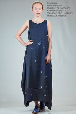 MARIA CALDERARA - Long And Wide Dress In Polyester Satin With