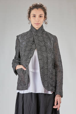 one chest jacket with floral lace in rayon and polyester  - 157