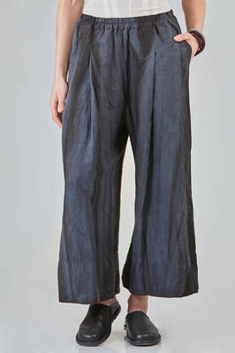 wide trousers in washed and hand dyed linen and silk shantung  - 363