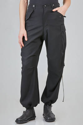 cargo trousers, wide, in light wool gabardine  - 74