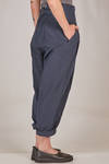 pantalone ampio in tela lavata di cotone e lino - MARC LE BIHAN 