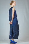 hip length top in polyester satin with star print - MARIA CALDERARA 