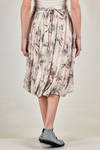 wide knee-length skirt in doubled linen gauze - FORME D' EXPRESSION 