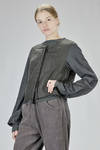 hip-length shirt-jacket in washed wool and cashmere gauze and washed wool and cashmere canvas - ATELIER SUPPAN 