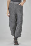5-pocket pants in heavy cotton and cupro canvas - FORME D' EXPRESSION 