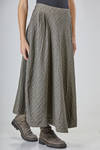 long tulip skirt in washed jacquard wool and linen - FORME D' EXPRESSION 
