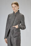 giacca sfiancata, al fianco, in tweed grinzato di lana vergine, viscosa e seta - FORME D' EXPRESSION 