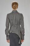 camicia asciutta e asimmetrica in popeline di cotone e seta a righe verticali - MARC LE BIHAN 