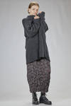 long and wide cardigan in soft cashmere and silk bouclé knit - LUSSI 