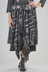 below-the-knee wide 'sculpture' skirt, in two-tone acrylic, wool, mohair, and nylon fabric - NOIR KEI NINOMIYA 