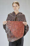 medium-sized bag in vegetable-tanned and hand-dyed leather - ME - ART BAG UNIQUE 