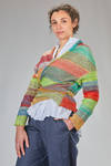 short cardigan in multicolor linen and cotton - DANIELA GREGIS 