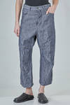 jeans ampio e leggero in denim lavato di ramié e lino melange - FORME D' EXPRESSION 
